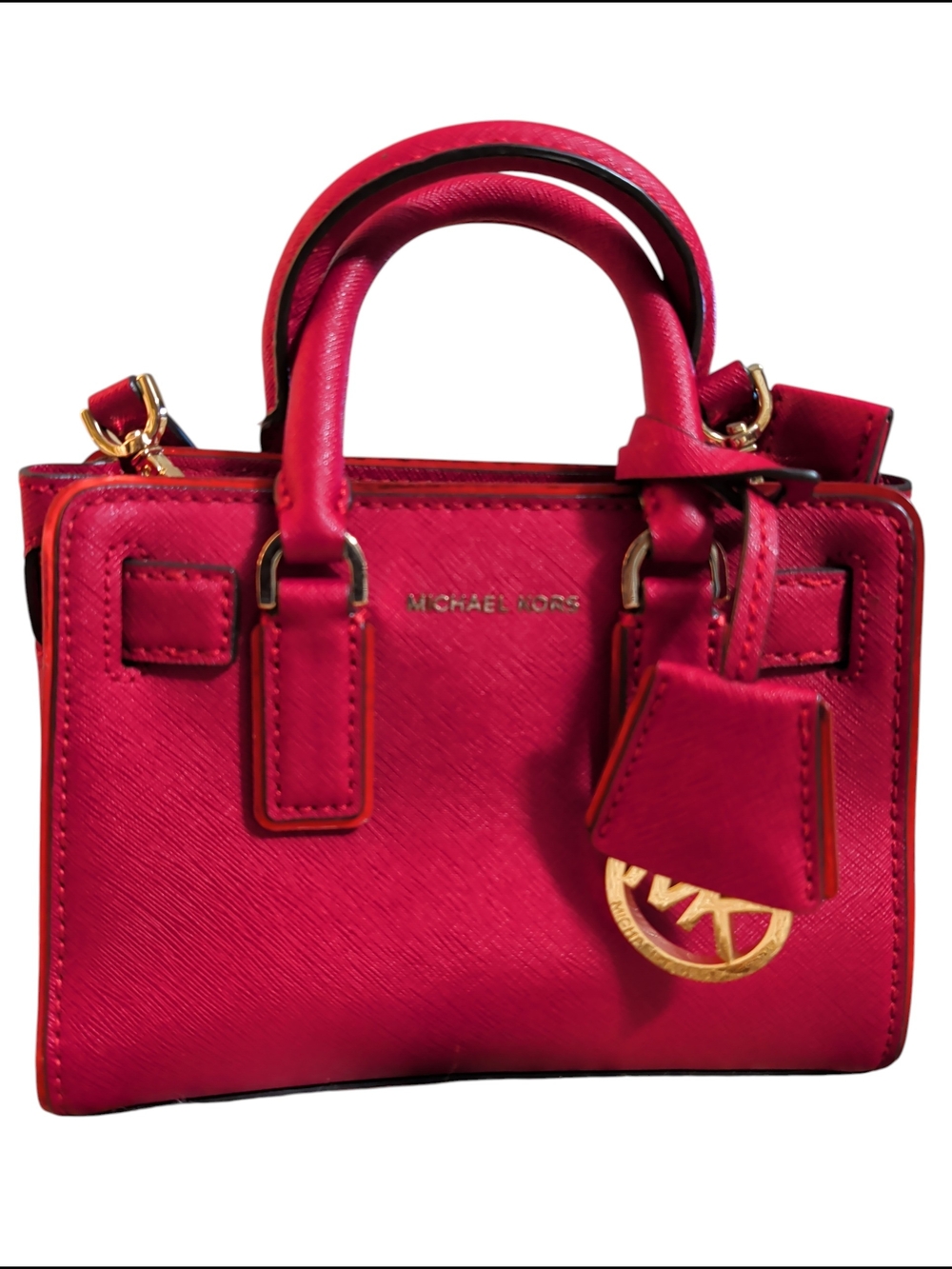 Michael Kors Red Leather Mini Satchel